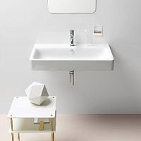 Wall-mounted washbasin SAND: 9022111 ceramicwith adjustable mirrorrectangular