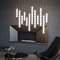 Pendant lamp ABACUS brassborosilicate glasscontemporary