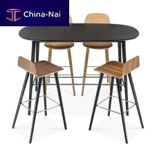 Scandinavian design high bar table BOSTONoakwood veneerlaminated MDF