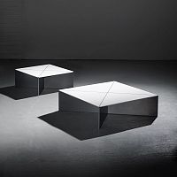 Contemporary coffee table FOLD Solid Surfacesquaremodular