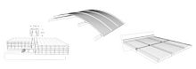 Polycarbonate roofing panel PC 2600-40-7-Uwith UV protection