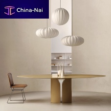 Contemporary table NVLlacquered woodmarblelacquered wood base
