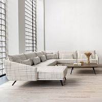 Modular sofa COSTURAcontemporaryfabricleather