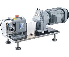 Rotary lobe pump RP seriesfor hot waterfor food productswith electric motor
