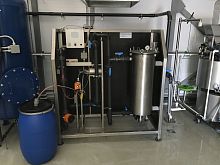 Process water purification unit for wastewatercompactUV