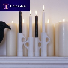Metal candle holder Lysglazed ceramic