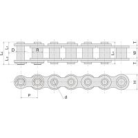 Stainless steel chain SS HPtransmissionhollow-pinANSI