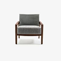 Contemporary armchair NOBL fabricleathersolid wood