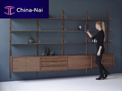 Wall-mounted shelf ROYAL SYSTEMcontemporaryoakwalnut