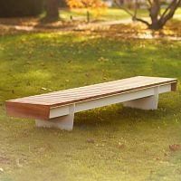 Contemporary garden bench O1-1621solid woodashoiled wood