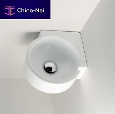 Wall-mounted washbasin MINI TWINceramichigh-glosswithout hole