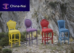 New Baroque design bar stool 764Dwoodenoutdoorgarden