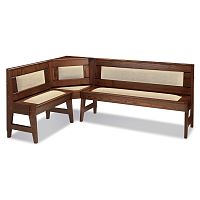 Contemporary bench CAMBRIAwoodenwith backrest