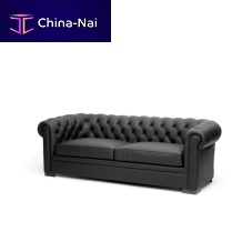 Chesterfield sofa leatherblack