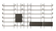 Wall-mounted shelving system Breracontemporarylacquered metalnickel-plated brass