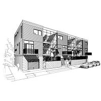 Prefab building GREENBELT TOWNHOUSEmodularwoodenmixed framing