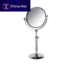 Table mirror contemporaryroundchrome-plated brass