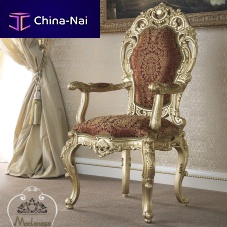 Classic dining chair 15526indoorfabricsolid wood base