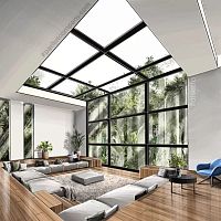 Skylight with skylight frame WINTER GARDENSglassmetal
