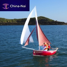 Single-handed sailing dinghy Gazelle des Sablesrecreationalcatboatgaff rig