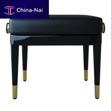 Contemporary piano stool LALAleatherglossy lacquered woodbeech