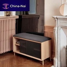 Contemporary bench GABIN oakMDFnatural oak
