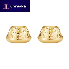 Stainless steel candle holder 10020156gold