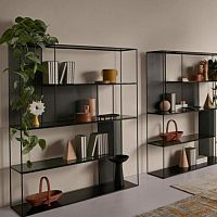 Free-standing bookcase Sarabicontemporaryfor officeglass