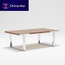 Contemporary coffee table FLUIDOwoodenmetalrectangular