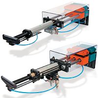 Pneumatic feeder motorizedfor presses