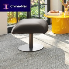 Contemporary footrest Oceanfabricleathersteel