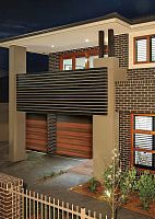 Hollow brick NUVOembossedfor facadebrown