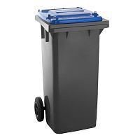 HDPE waste container for urban wastewith lid2-wheel