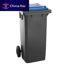 HDPE waste container for urban wastewith lid2-wheel