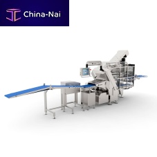 Automatic cheese slicing machine horizontalwith conveyor