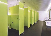 Toilet cubicle CRYSTALglassaluminumfor public building