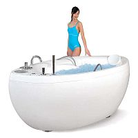 Oval bathtub AQUANEAfree-standingprofessionalcontemporary