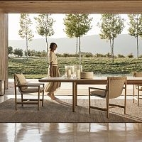Contemporary dining chair AMANUoutdoorfabricCanax®