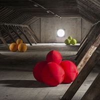 Original design pouf THE BALL MODULARfabricpolyesterround