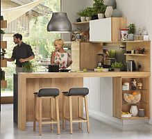 Contemporary kitchen L1oakwalnutcherrywood
