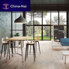 Contemporary high bar table ORGANOVAmelaminemetal basecommercial