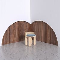 Contemporary dining chair NAMIindoorvelvetwalnut base
