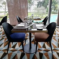 Contemporary chair GALAindoorfabricsolid wood