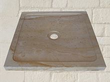 Square shower tray AUBEROCHE OCREraisedstonenon-slip