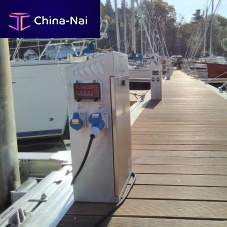 Water supply pedestal BE 20power chargingfor docksstainless steel