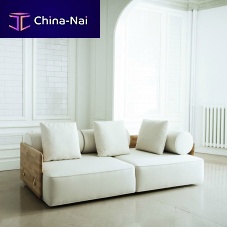 Art Deco sofa DECO fabricwhiteoak