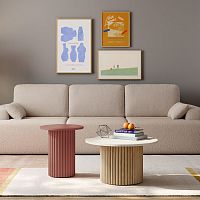 Contemporary coffee table Shitakelacquered MDFmelaminelacquered wood base