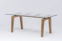 Contemporary table oakglassplywood base