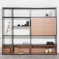 Free-standing bookcase LIACmodularcontemporaryfor office