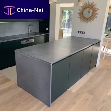 Fiber-reinforced concrete countertop LE-AUX-MOINESkitchengraysquare edge
